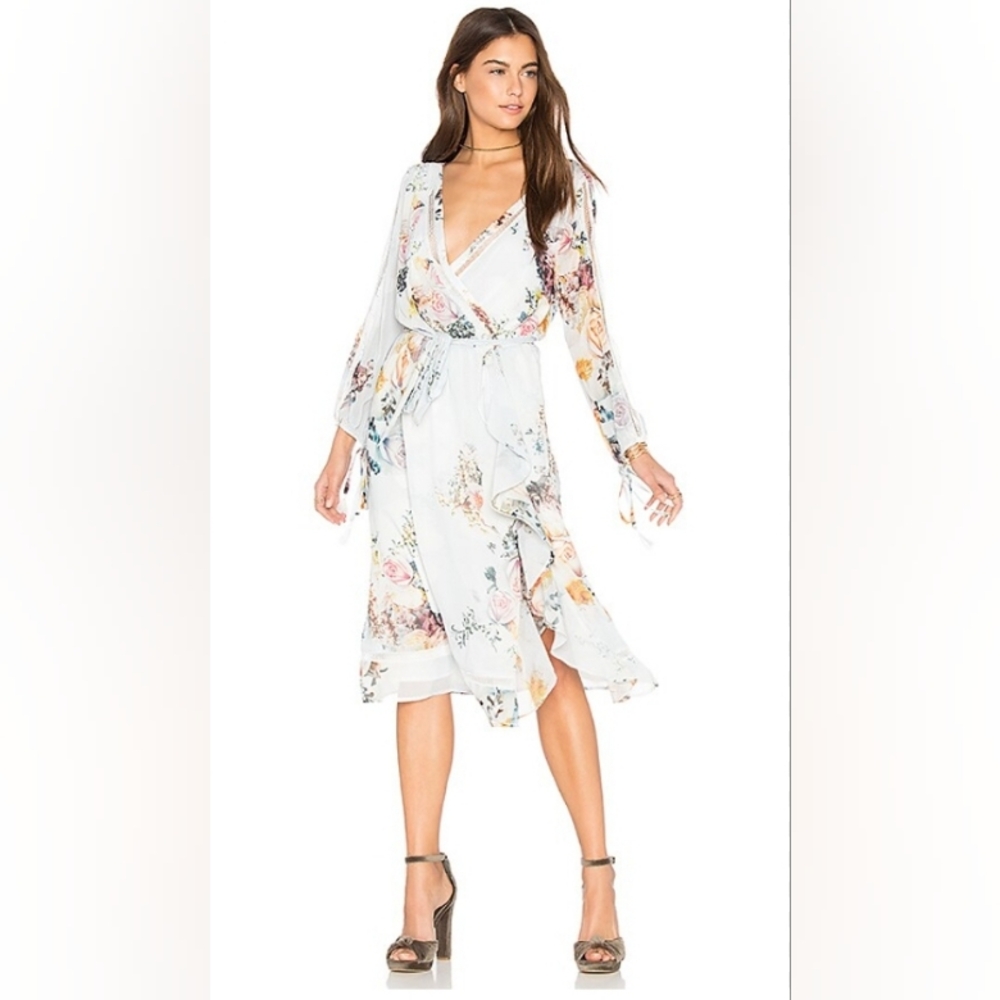 We Are Kindred Primrose Split Sleeve Midi Dress NWT